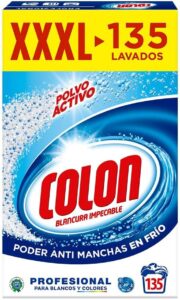 Colon Polvo Activo - Detergente para lavadora, adecuado para ropa blanca y de color